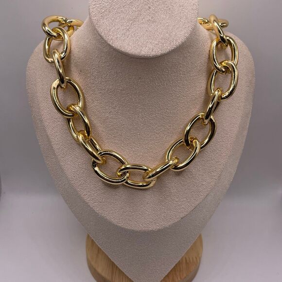 INC International Concepts Jewelry - I.N.C. International Concepts Gold Tone Pave Toggle Chain Link 18” Necklace